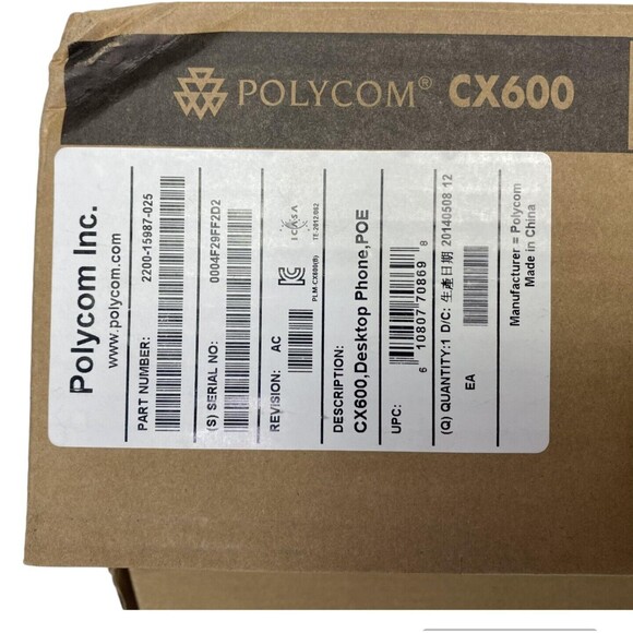 Polycom CX600 2200-15987-025 for Microsoft Lync Desktop Phone POE - Picture 13 of 14